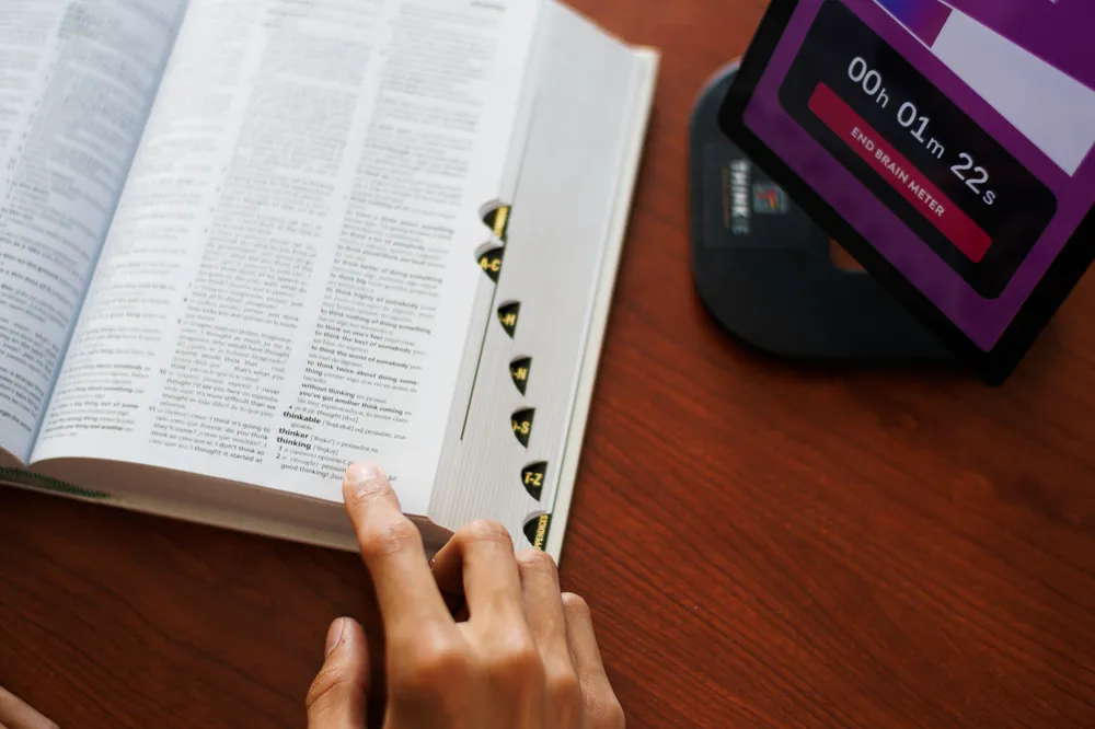 Thinkie System Top Down Dictionary View of Word Think